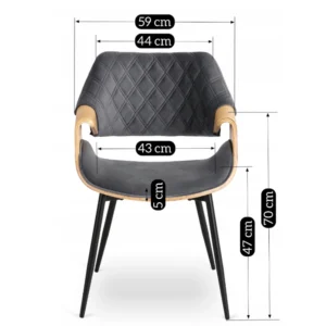 scaun-dakota-gri-stejar-auriu-cu-tapiterie-din-catifea-6 Scaun DAKOTA gri/stejar auriu, cu tapițerie din catifea — MOBILA