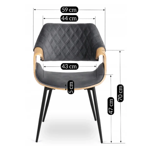 scaun-dakota-gri-stejar-auriu-cu-tapiterie-din-catifea-6 Scaun DAKOTA gri/stejar auriu, cu tapițerie din catifea — MOBILA