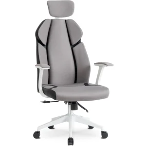 Scaun de birou ergonomic rotativ DUNCAN, gri/negru