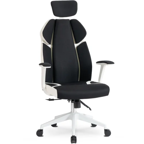 scaun-de-birou-ergonomic-rotativ-duncan-negru-alb-1 Scaun de birou ergonomic rotativ DUNCAN negru/alb