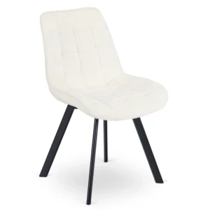 scaun-rick-crem-din-tesatura-boucle-1 Scaun RICK, crem, din țesătură bouclé — MOBILA