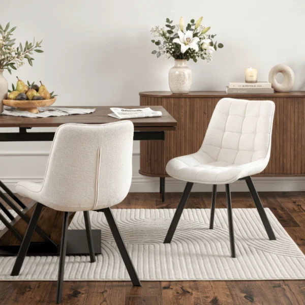 scaun-rick-crem-din-tesatura-boucle-2 Scaun RICK, crem, din țesătură bouclé — MOBILA