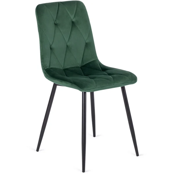 Scaun ROBIN verde, din catifea — MOBILA