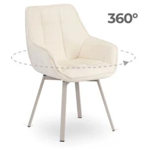 scaun-rotativ-calmo-crem-din-tesatura-boucle-1 Scaun rotativ CALMO, crem, din țesătură bouclé — MOBILA