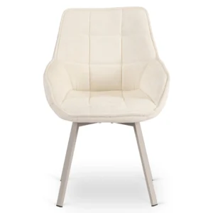 scaun-rotativ-calmo-crem-din-tesatura-boucle-3 Scaun rotativ CALMO, crem, din țesătură bouclé — MOBILA