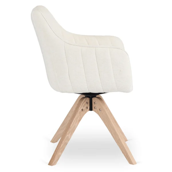 scaun-rotativ-lemon-crem-din-tesatura-boucle-4 Scaun rotativ LEMON, crem, din țesătură bouclé — MOBILA