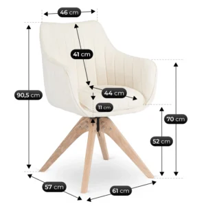 scaun-rotativ-lemon-crem-din-tesatura-boucle-6 Scaun rotativ LEMON, crem, din țesătură bouclé — MOBILA