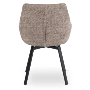 scaun-rotativ-luna-maro-cu-tesatura-boucle-5 Scaun rotativ LUNA, maro, cu țesătură bouclé — MOBILA