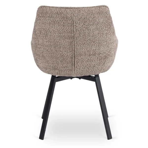 scaun-rotativ-luna-maro-cu-tesatura-boucle-5 Scaun rotativ LUNA, maro, cu țesătură bouclé — MOBILA