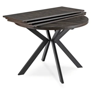set-compus-din-masa-lukas-100-250-cm-negru-si-4-scaune-edrick-crem-6 Set compus din masa LUKAS 100-250 cm, negru, și 4 scaune EDRICK, crem — MOBILA