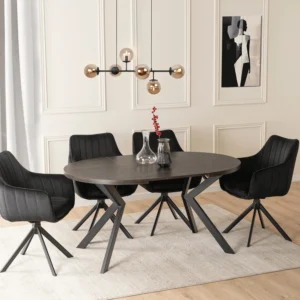set-compus-din-masa-lukas-100-250-cm-negru-si-4-scaune-mumbai-2-negre-2 Set compus din masa LUKAS 100-250 cm, negru, și 4 scaune MUMBAI 2, negre — MOBILA